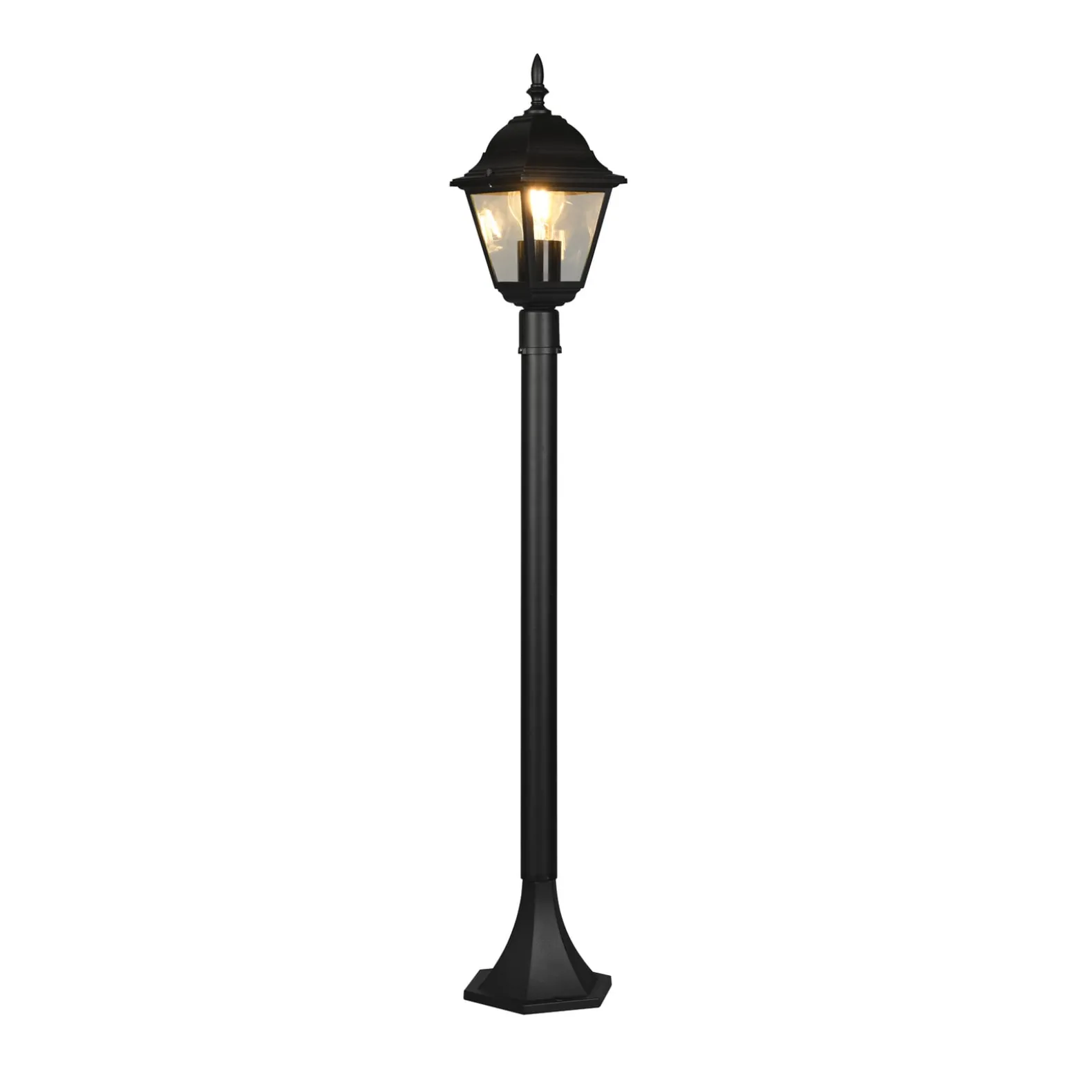 Polkuvalaisin Livenza, musta, korkeus 100 cm, alumiinia, IP44