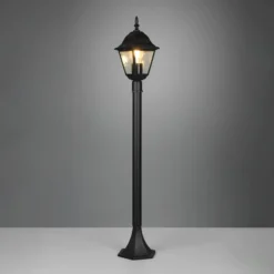 Polkuvalaisin Livenza, musta, korkeus 100 cm, alumiinia, IP44