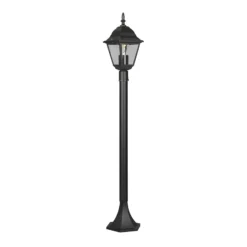 Polkuvalaisin Livenza, musta, korkeus 100 cm, alumiinia, IP44