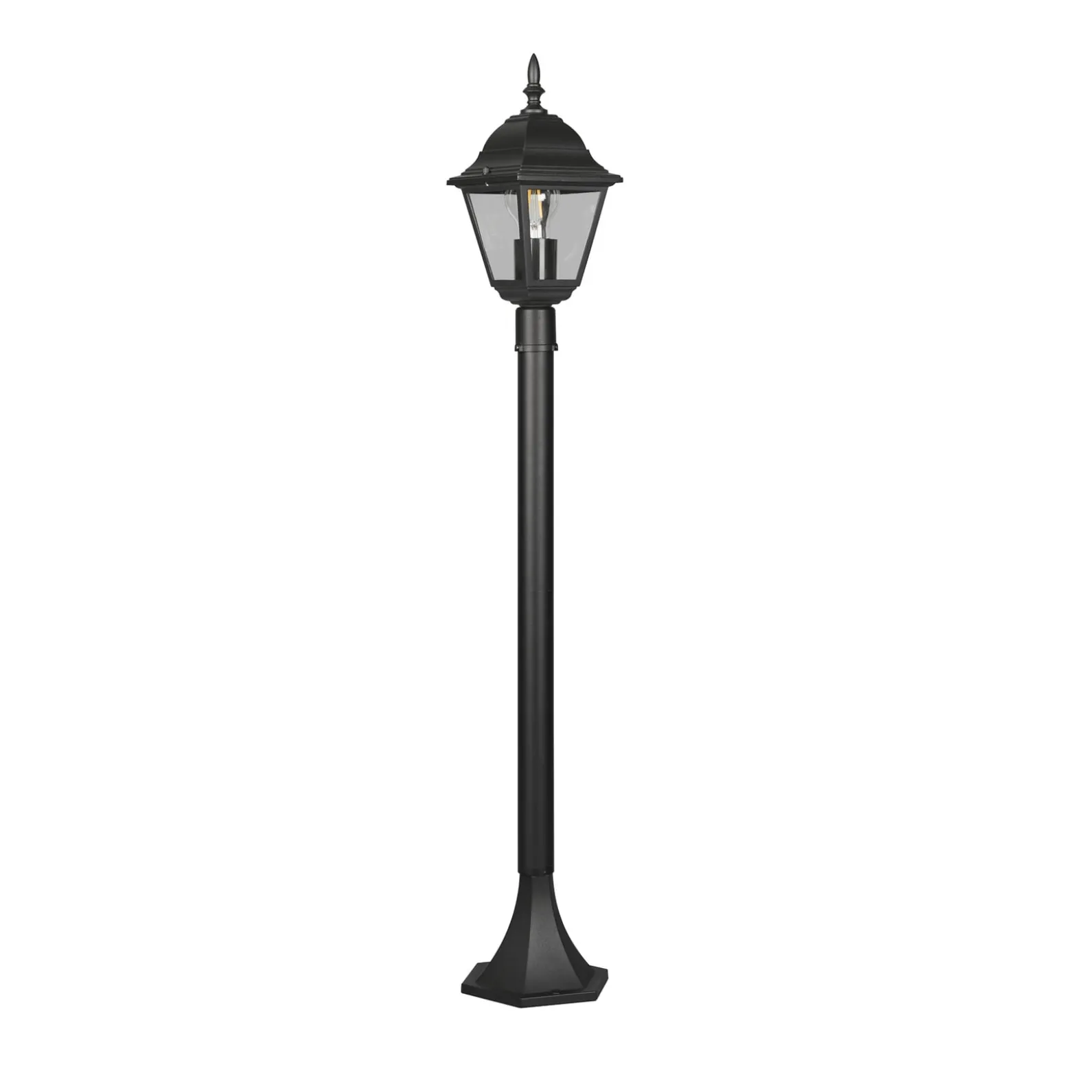 Polkuvalaisin Livenza, musta, korkeus 100 cm, alumiinia, IP44