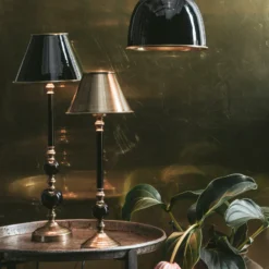 PR Home Abbey Classic pöytävalaisin, antiikkimessinki, 49 cm, metallia