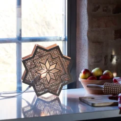 PR Home Elvira -koristetähti metallia, beige