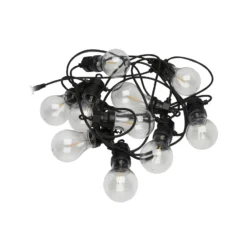 PR Home Glow -LED-ulkovaloketju, musta