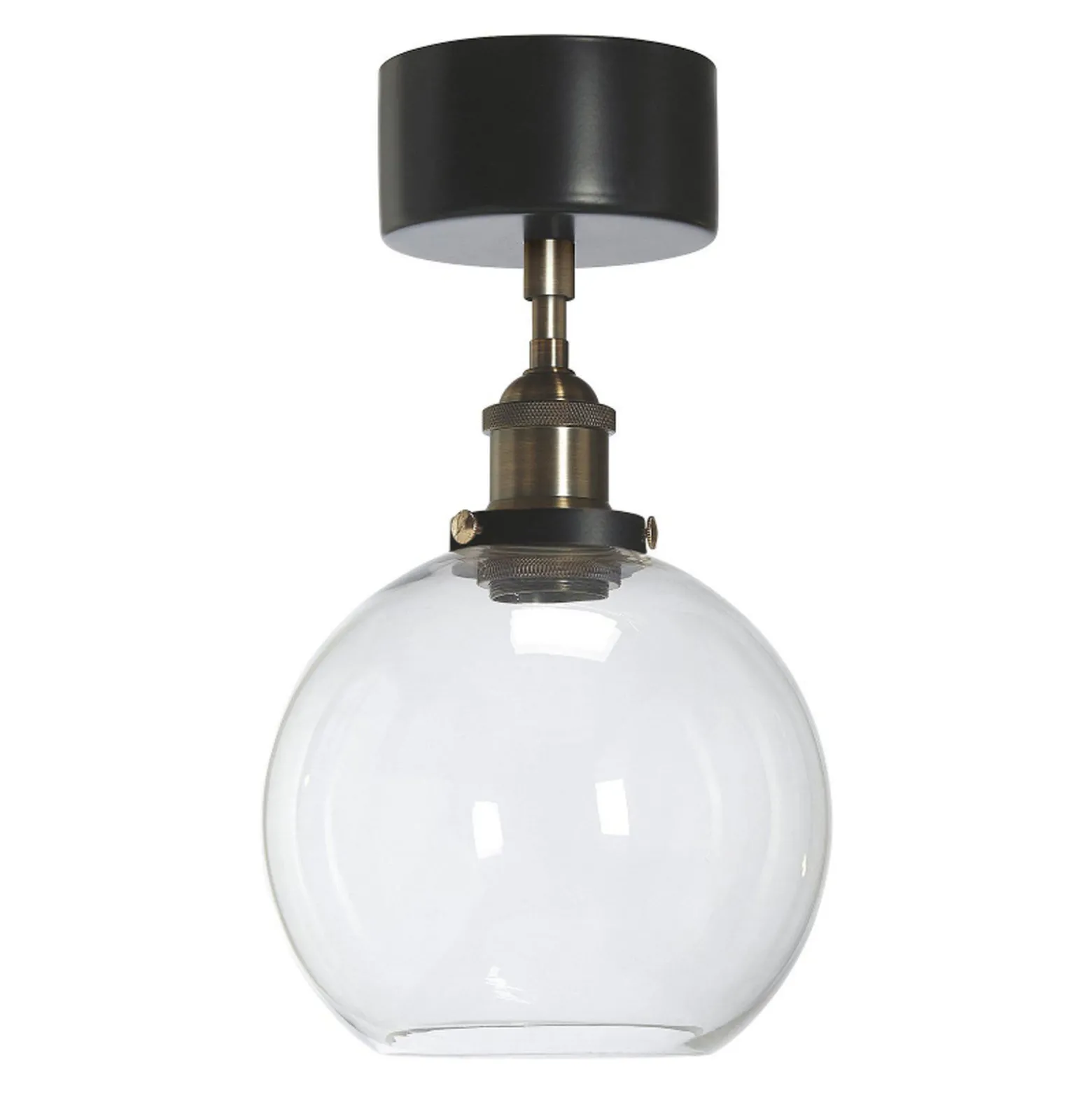 PR Home Omega kattovalaisin, kirkas/messinki/musta, Ø 20 cm