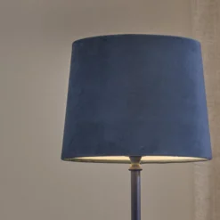 PR Home pöytälamppu Tove, sininen, korkeus 56 cm, metalli/kangas