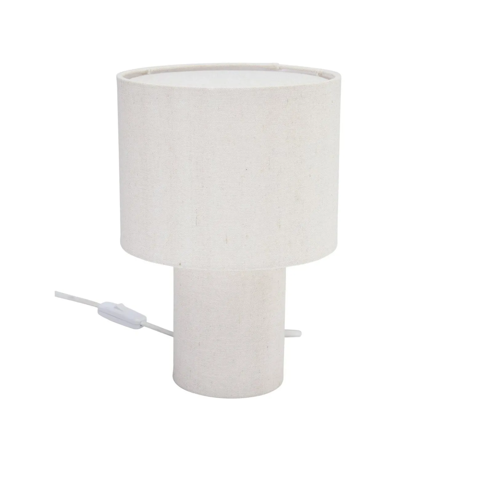 PR Home pöytävalaisin Leah, beige, korkeus 28 cm, tekstiili
