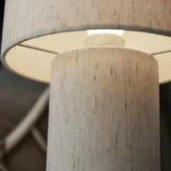 PR Home pöytävalaisin Leah, beige, korkeus 28 cm, tekstiili
