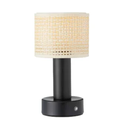 PR Home Tiara ladattava pöytävalaisin, CCT, rottinki/musta