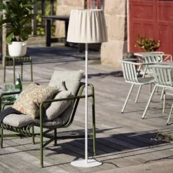 PR Home ulkotilojen lattiavalaisin Agnar, valkoinen/beige, 140 cm