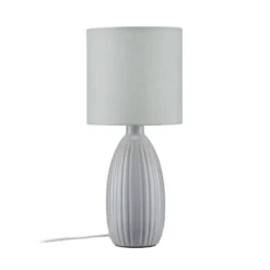 PR Home Uno pöytävalaisin, vaaleanharmaa, korkeus 47 cm, tekstiili/keramiikka