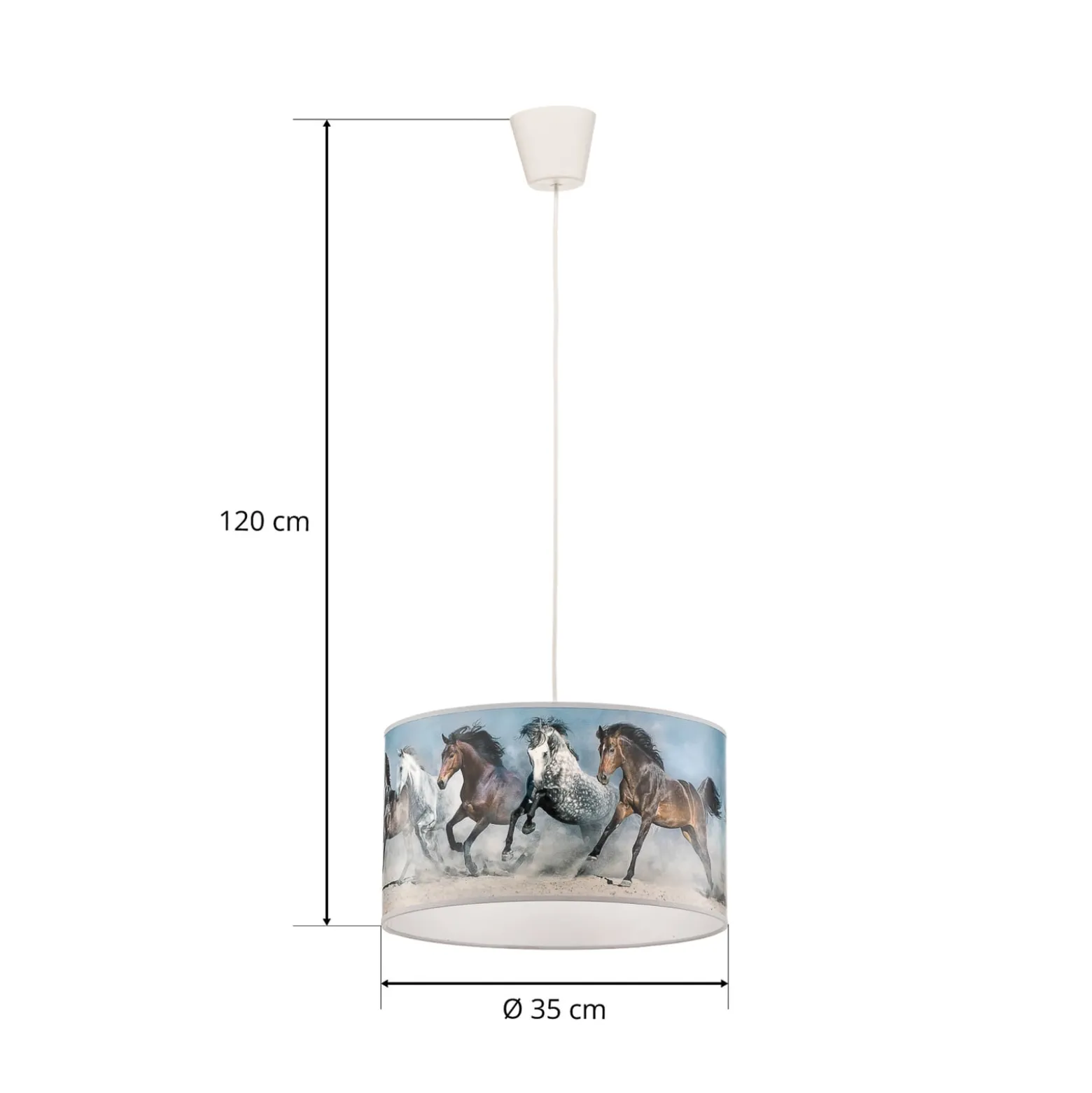 Print-riippuvalaisin Horses