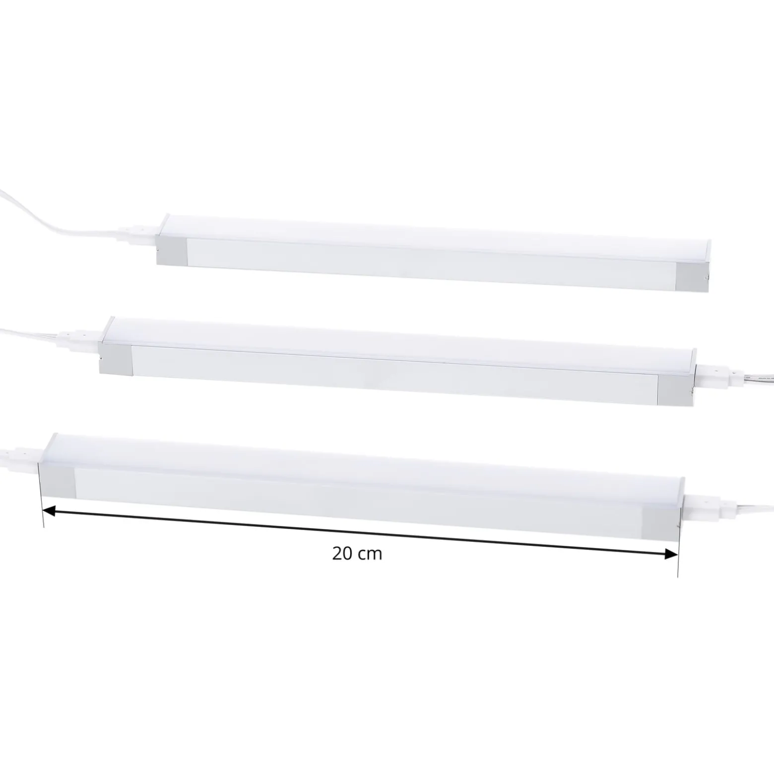 Prios Esbena LED-kaapinvalaisin CCT 20 cm 3 kpl:n sarja