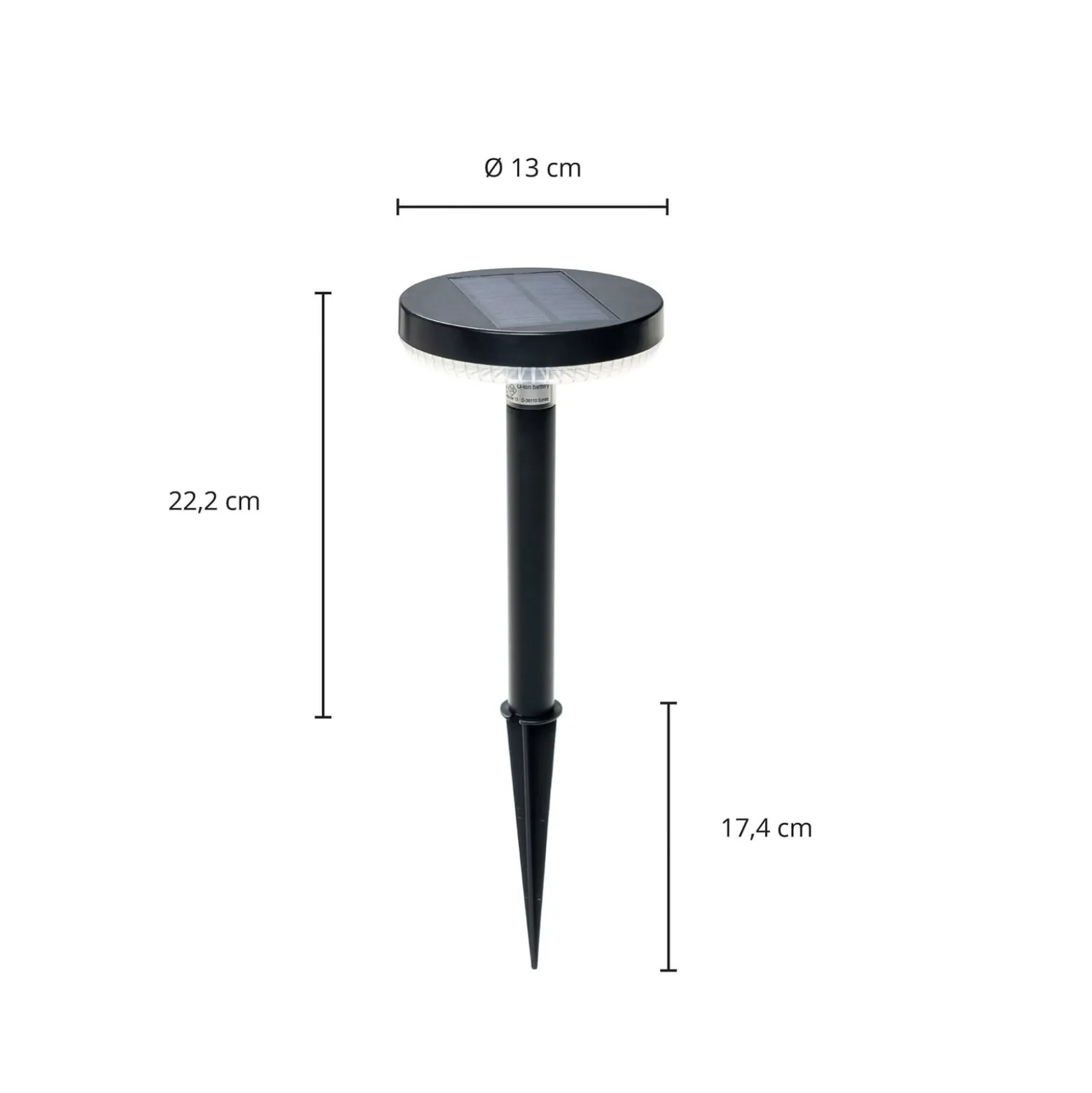 Prios Glenios LED-aurinkolamppu maapiikillä Prios Glenios LED-aurinkolamppu