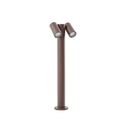 PRIOSin Tulimar-pylväsvalaisin, 2-lamppuinen, 60 cm, ruostumaton teräs, IP65