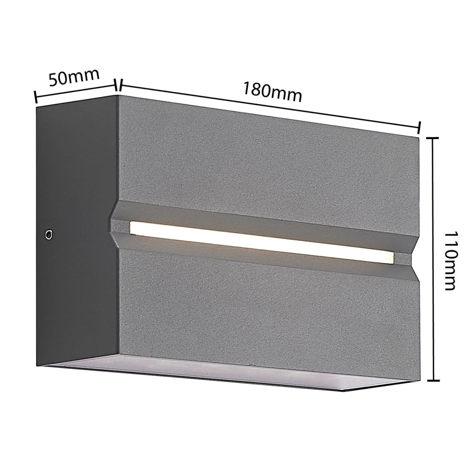 Prios Itarion LED-ulkoseinävalaisin, kirkas varjostin