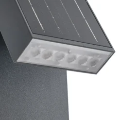 PRIOS LED-aurinkokäyttöinen valaisin Lestor, antrasiitti, himmennettävä, IP65