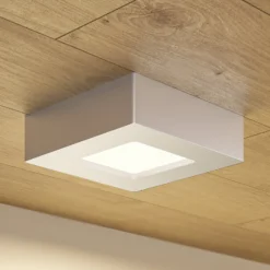 Prios LED-kattovalaisin Alette, hopea, 12,2 cm, himmennettävä