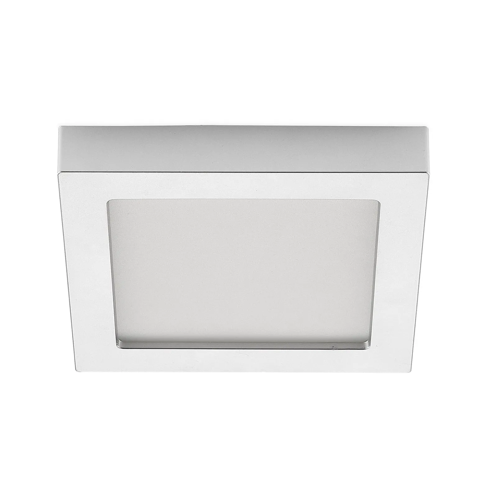 Prios LED-kattovalaisin Alette, hopea, 22,7cm, 18W, himmennettävä