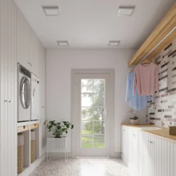 Prios LED-kattovalaisin Alette, hopea, 22,7cm, 18W, himmennettävä