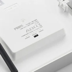 Prios LED-kattovalaisin Alette, hopea, 22,7cm, 18W, himmennettävä