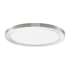 Prios LED-kattovalaisin Aureka, Ø 33 cm, hopea, metallia