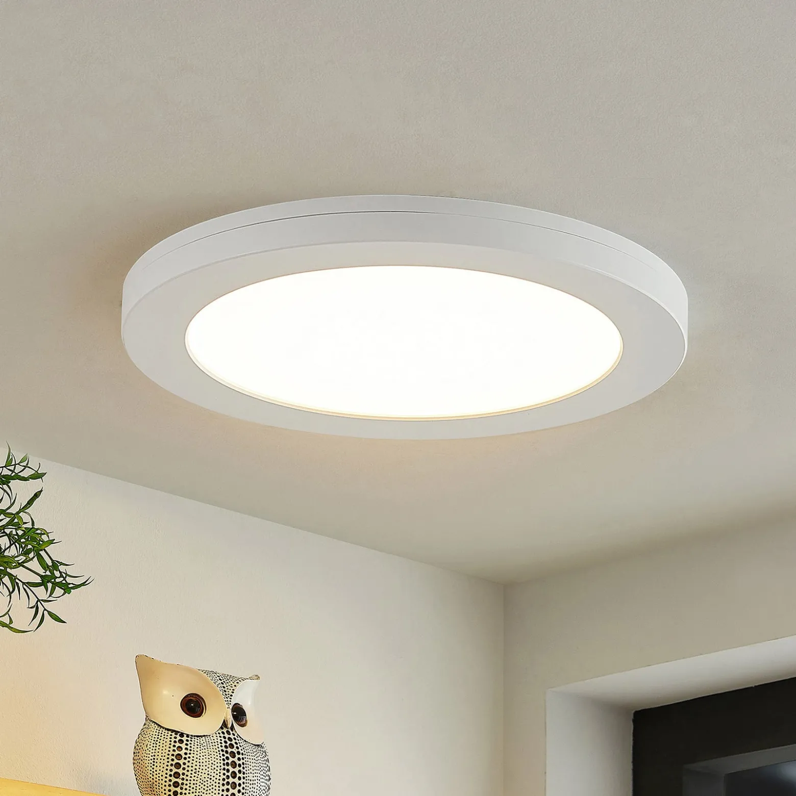Prios LED-kattovalaisin Aureka, 3 kpl, sensori, Ø 23 cm, valkoinen
