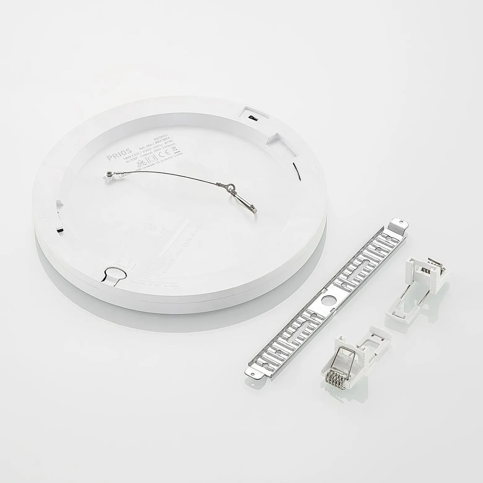 Prios LED-kattovalaisin Aureka, 3 kpl, sensori, Ø 23 cm, valkoinen