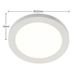 Prios LED-kattovalaisin Aureka, 3 kpl, sensori, Ø 23 cm, valkoinen
