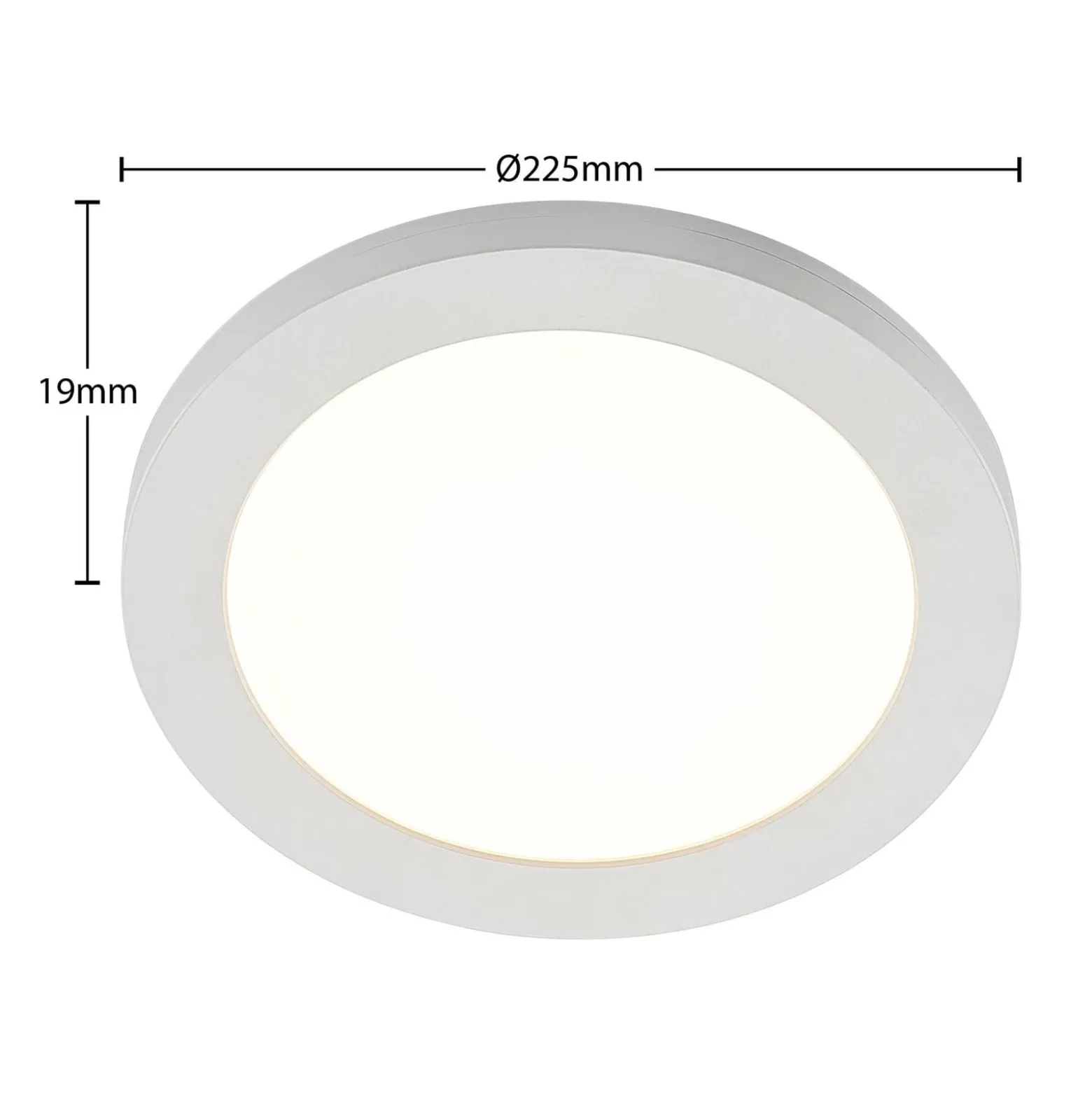 Prios LED-kattovalaisin Aureka, 3 kpl, sensori, Ø 23 cm, valkoinen