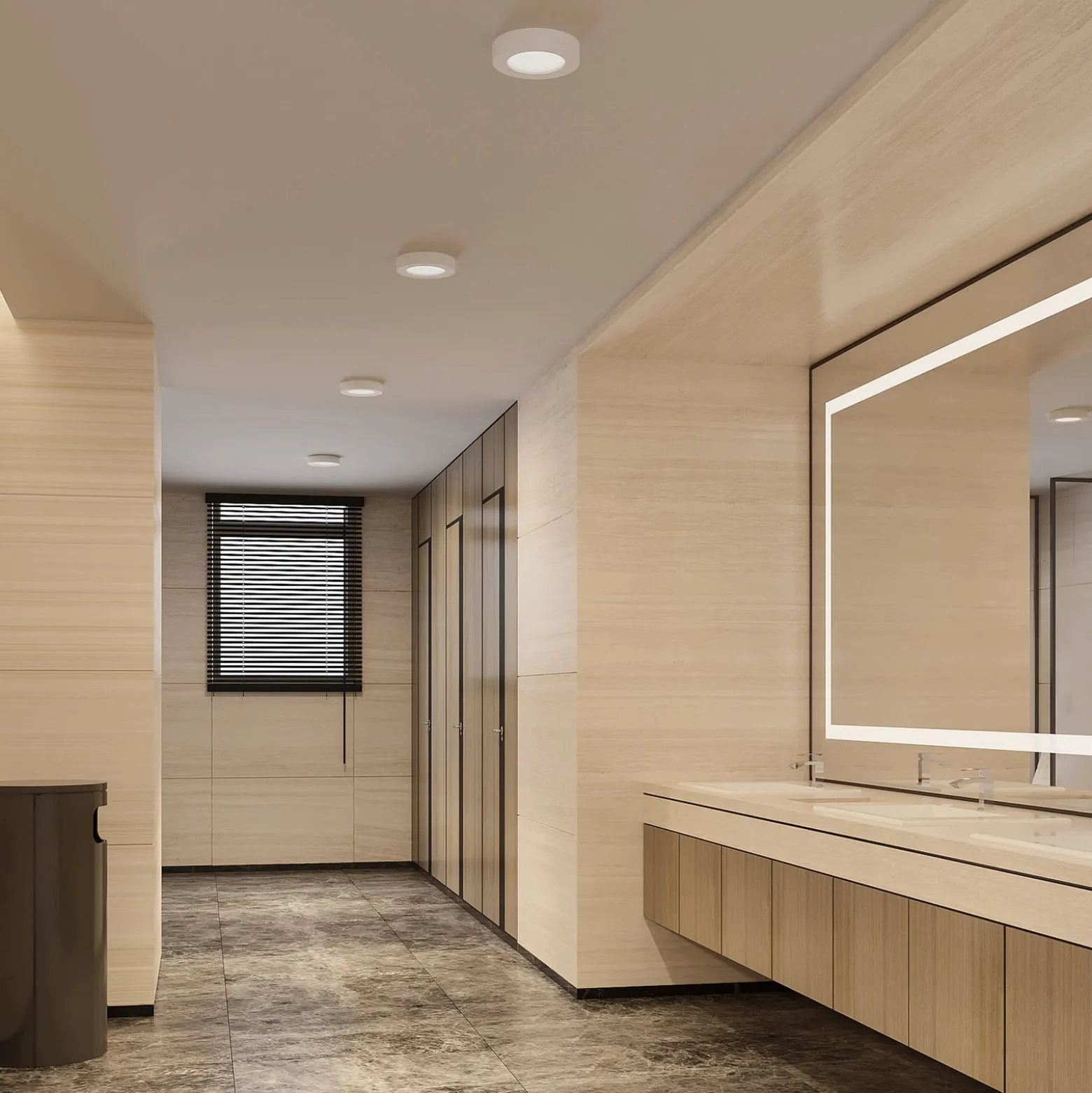 PRIOS LED-kattovalaisin Edwina, valkoinen, 18 cm, CCT, IP44