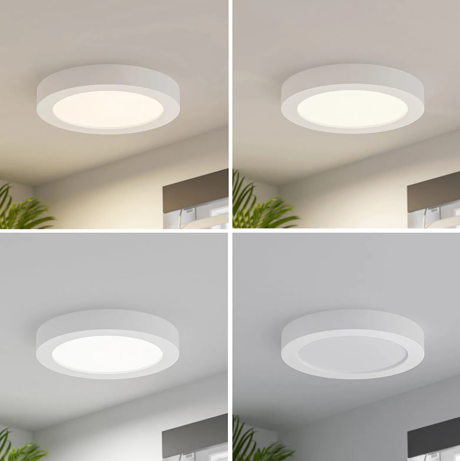 Prios LED-kattovalaisin Edwina, valkoinen, 25 cm, 10 kpl:n setti