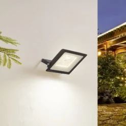 PRIOS LED-kohdevalaisin ulos Maikel, 100 W, 8000 lm, metalli