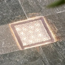 Prios LED lattiavalaisin Ewgenie, 10 cm, läpikuultava