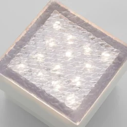 Prios LED lattiavalaisin Ewgenie, 10 cm, läpikuultava
