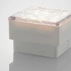 Prios LED lattiavalaisin Ewgenie, 10 cm, läpikuultava