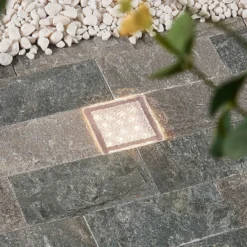 Prios LED lattiavalaisin Ewgenie, 10 cm, läpikuultava