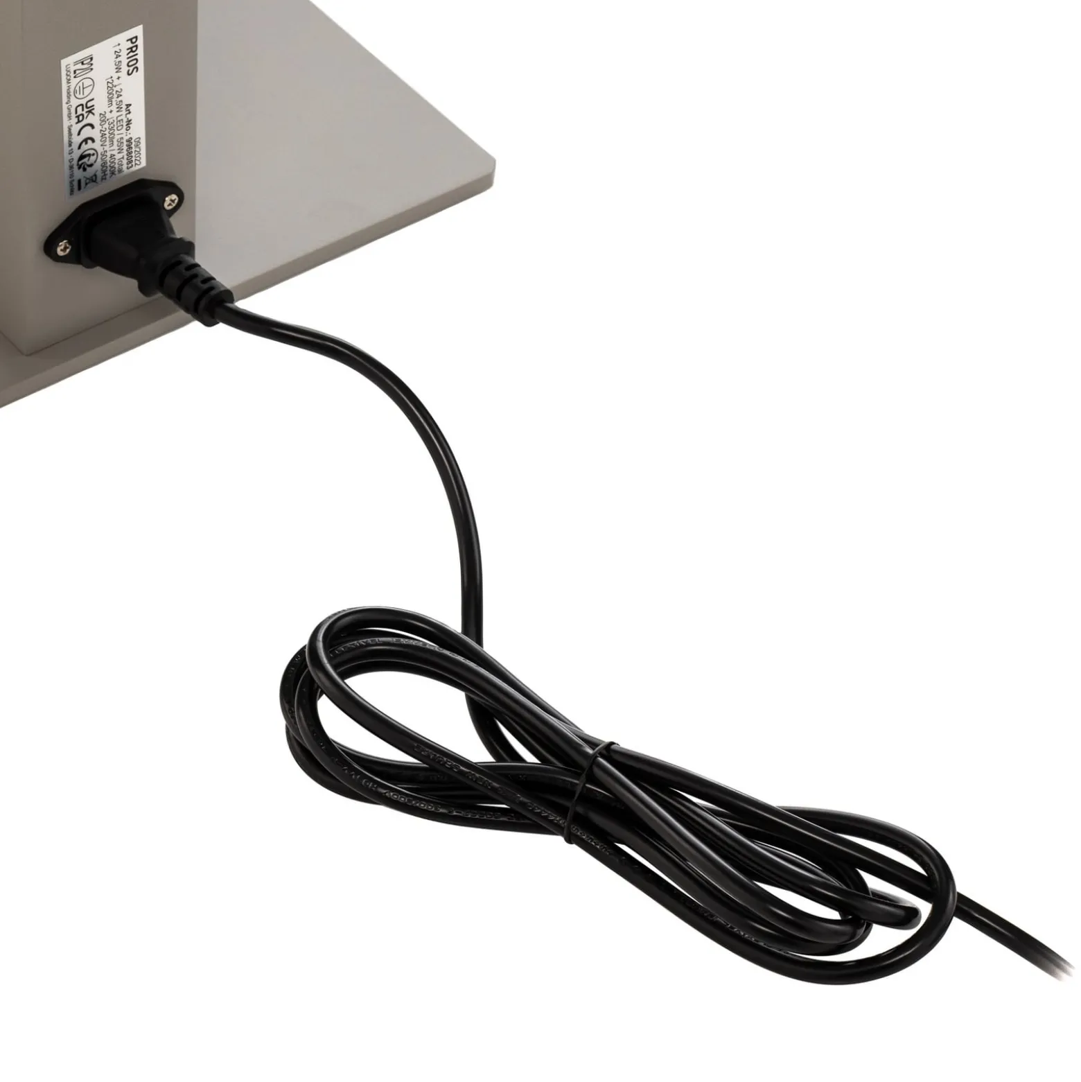 Prios LED-toimiston lattiavalaisin Taronis, hopea, 195 cm, himmennettävä