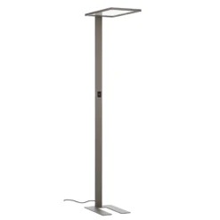 Prios LED-toimiston lattiavalaisin Taronis, hopea, 195 cm, himmennettävä
