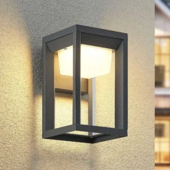 Prios LED-ulkoseinävalaisin Gamion, antrasiitti, metalli, IP54
