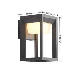 Prios LED-ulkoseinävalaisin Gamion, antrasiitti, metalli, IP54
