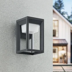 Prios LED-ulkoseinävalaisin Gamion, antrasiitti, metalli, IP54