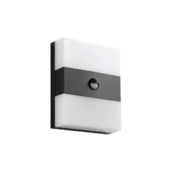 PRIOS LED-ulkoseinävalaisin Teekon, antrasiitti, anturi, IP44