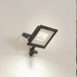 Prios LED-ulkovalaisin Maikel, 50W, 4000lm, metalli, anturi