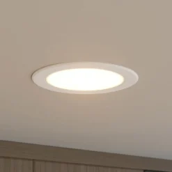 Prios LED upotettava valaisin Rida, valkoinen. Ø 15 cm, CCT, IP44