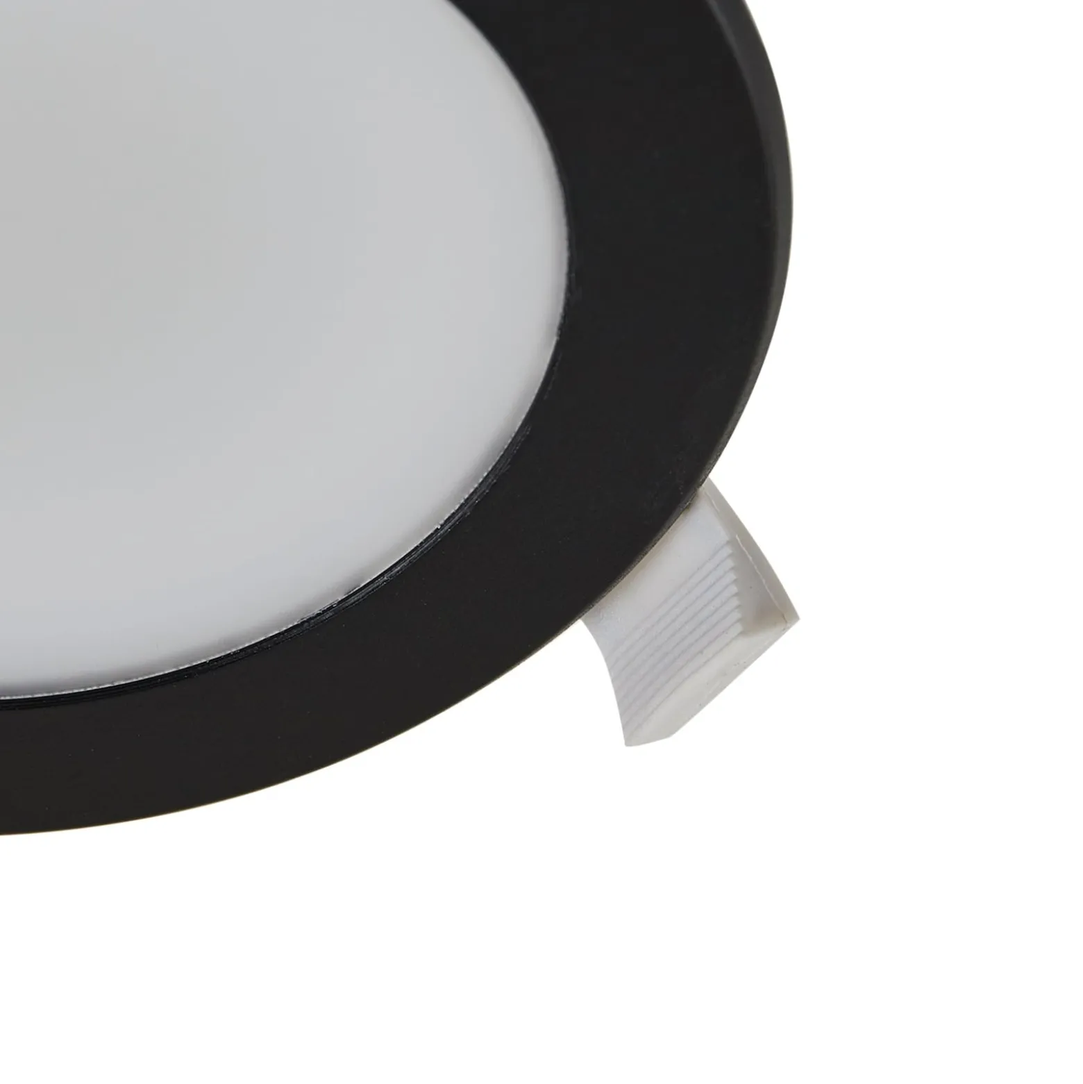 Prios LED upotettava valonheitin Rida, musta, Ø 12 cm, CCT, IP44