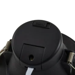 Prios LED upotettava valonheitin Rida, musta, Ø 12 cm, CCT, IP44