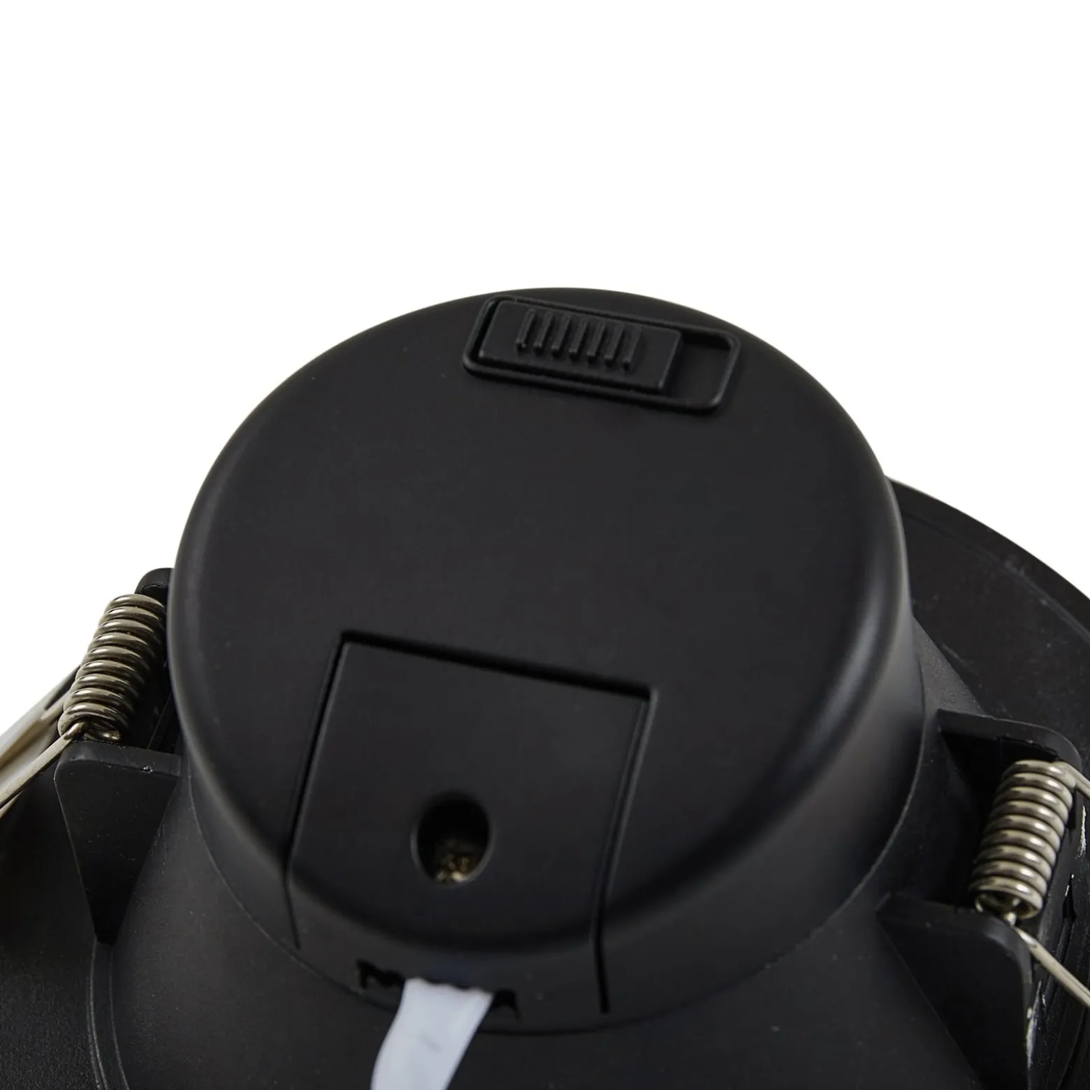 Prios LED upotettava valonheitin Rida, musta, Ø 12 cm, CCT, IP44