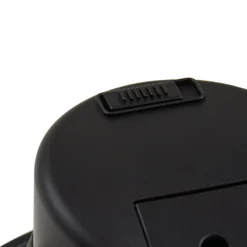 Prios LED upotettava valonheitin Rida, musta, Ø 12 cm, CCT, IP44