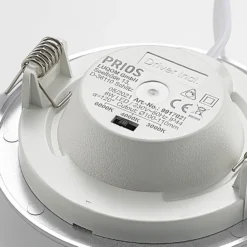 Prios LED uppoasennusvalaisin Cadance, hopea, 12 cm, CCT, IP44