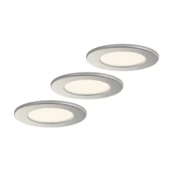 Prios LED uppoasennusvalaisin Cadance, hopea, 12 cm, 3 kpl, CCT-sarja